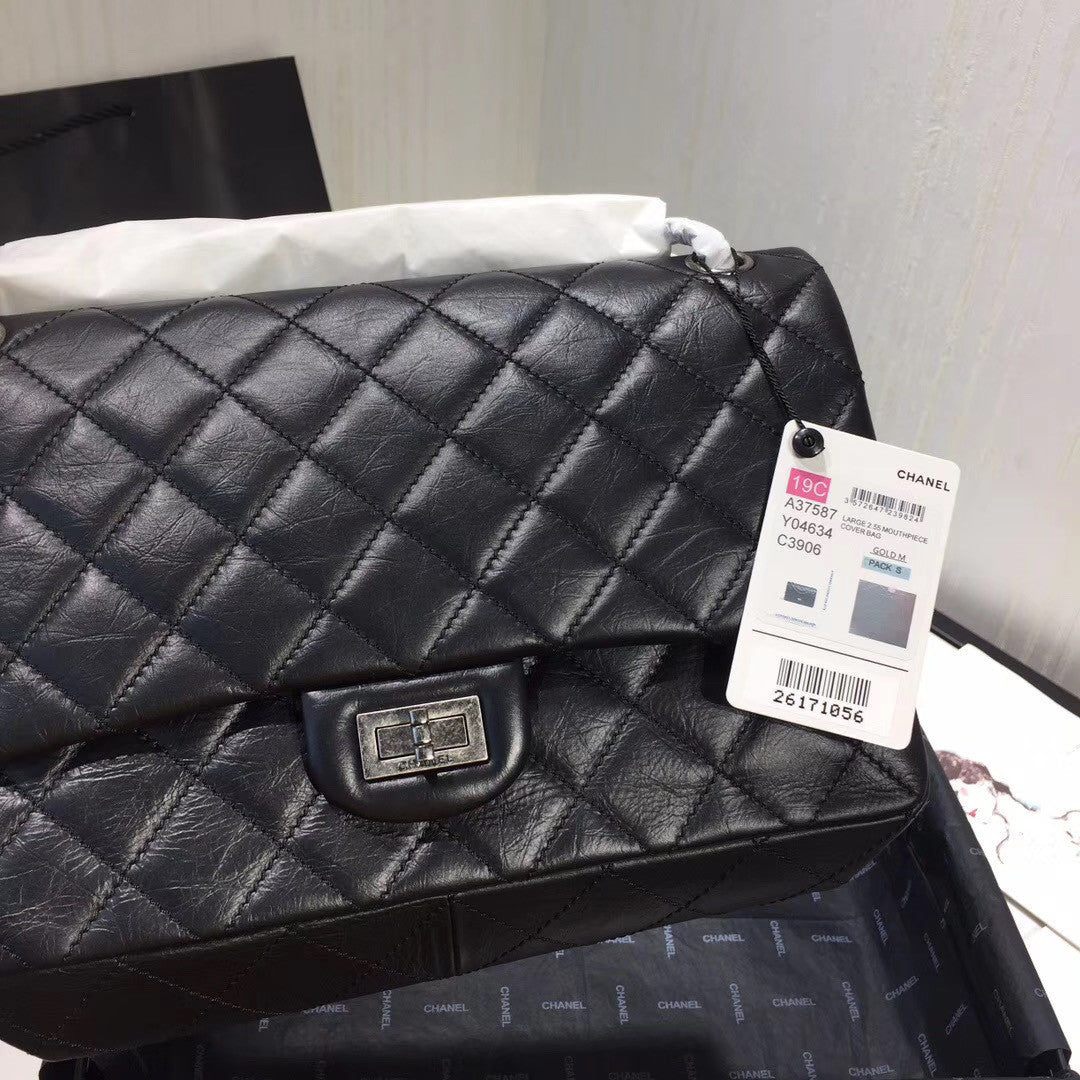 Chanel Large Aged Calfskin  2.55 Handbag SHW