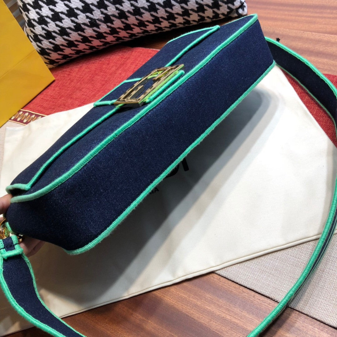 Fendi Blue denim bag Large