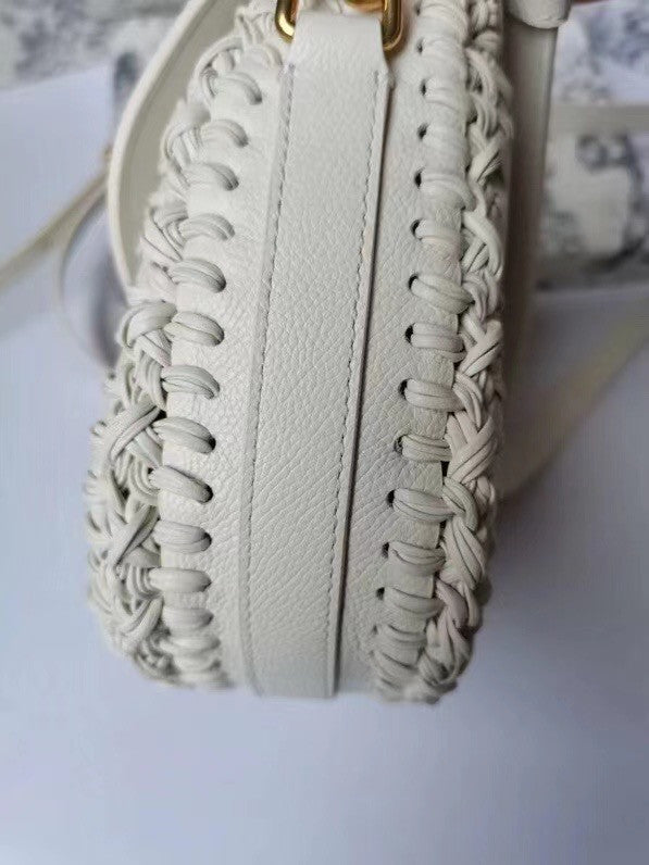 Christian Dior MEDIUM DIOR BOBBY BAG Latte Grained Calfskin with Whipstitched Seams