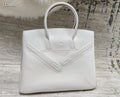 Hermes Shadow Birkin 35 White Swift Palladium Hardware
