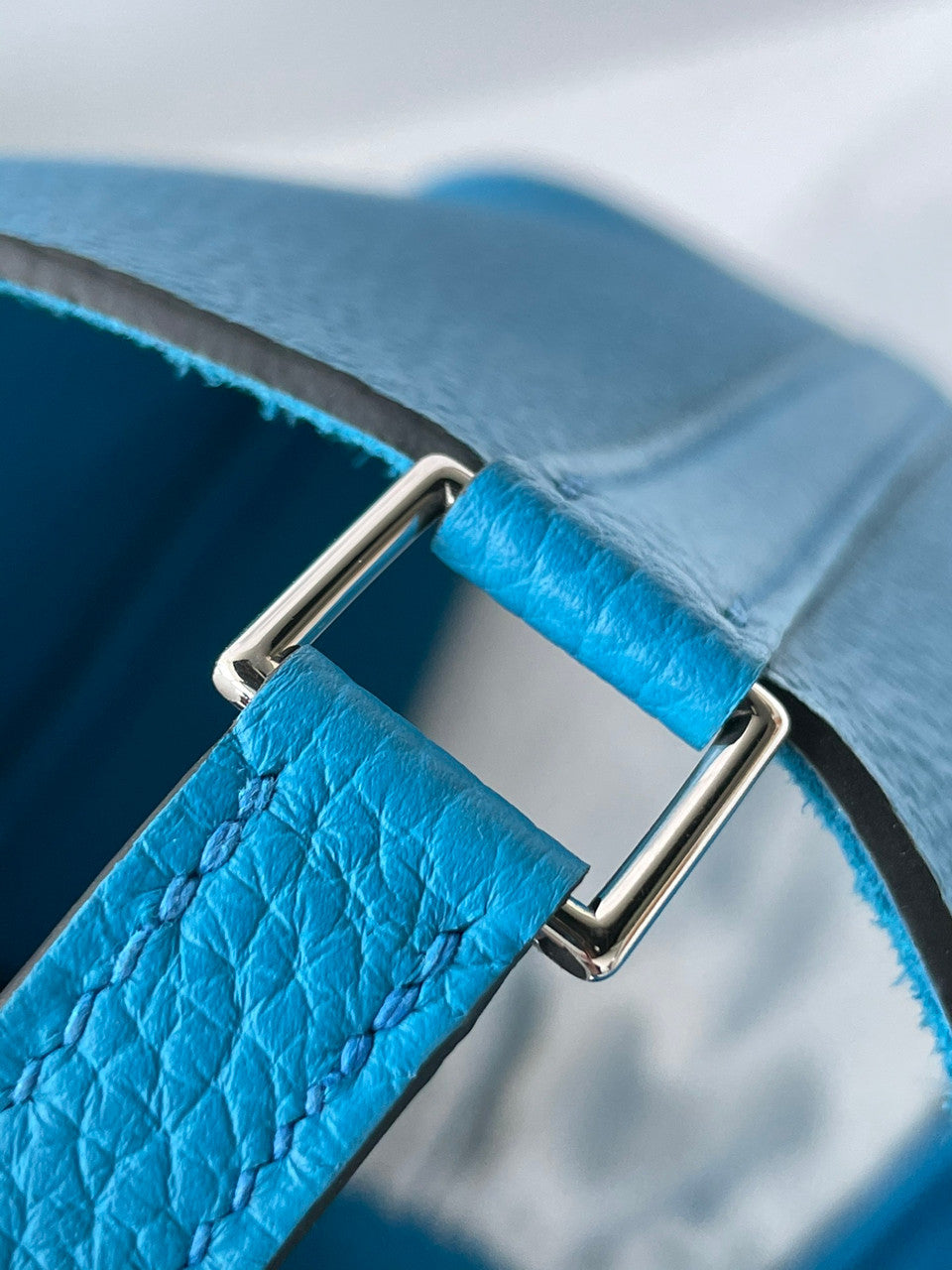 Hermes Blue Frida Picotin Lock 18 Togo Leather Bag