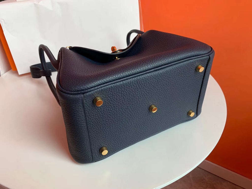 Hermes 2Z Bleu Nuit Lindy 26 Veau Taurillon Clemence Gold Hardware
