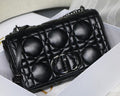 Christian Dior MEDIUM DIOR CARO BAG Black Quilted Macrocannage Calfskin