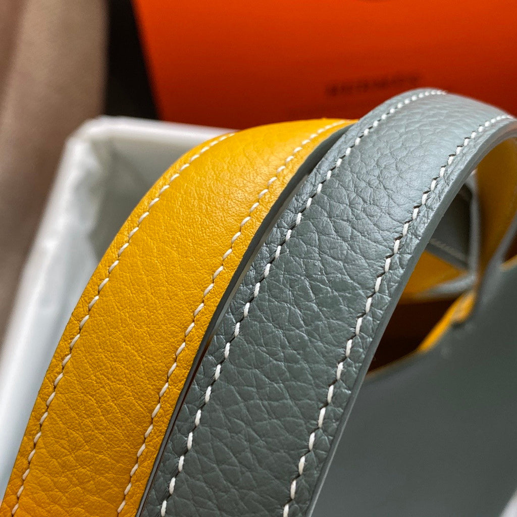 Hermes Double Sens Tote 30 Vert Amande & Amber