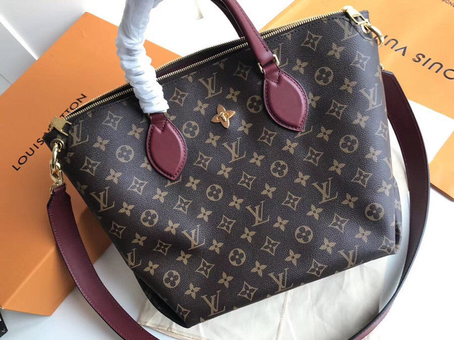 Louis Vuitton M44348 FLOWER ZIPPED TOTE MM