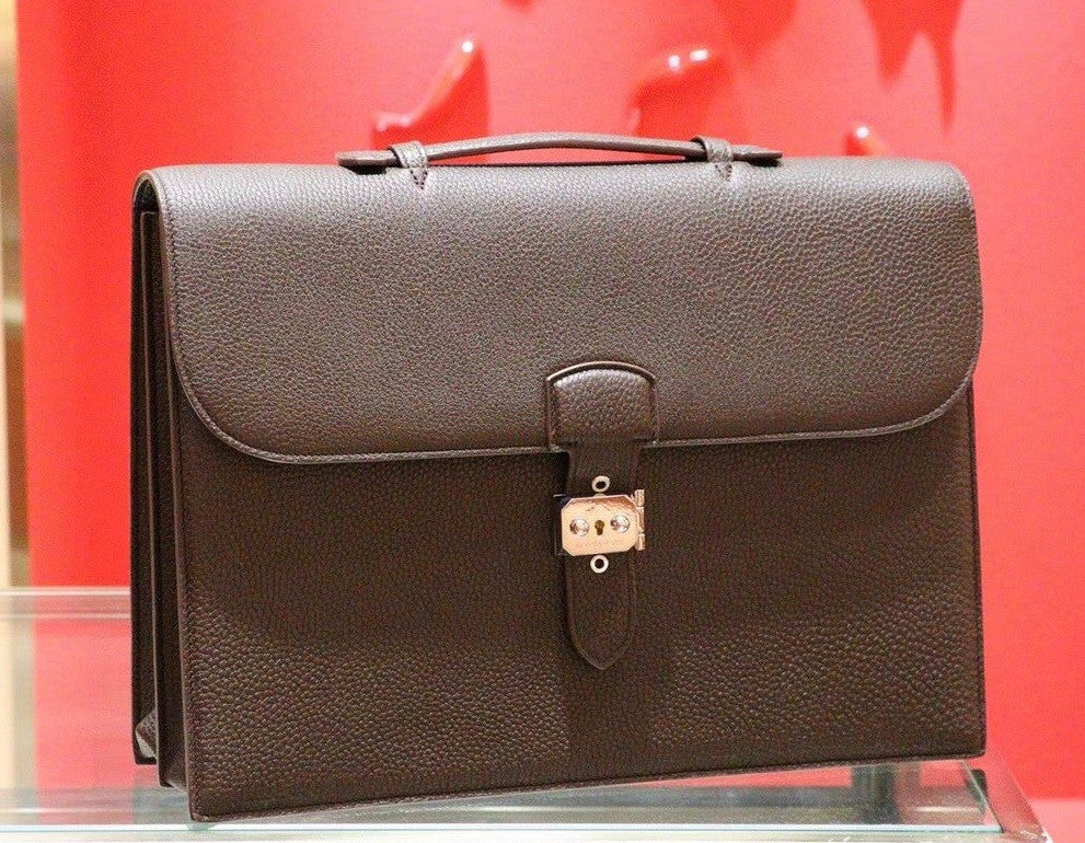 Hermès Sac a Depeche 38 briefcase Marron