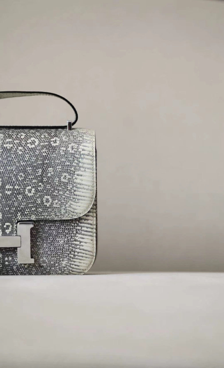 Hermes Constance 18 Ombre Lizard Palladium Hardware