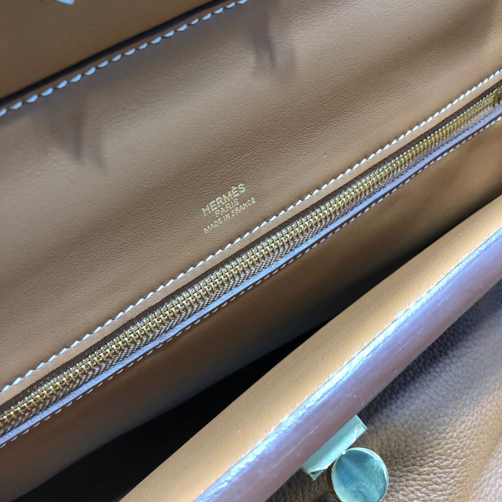 Hermes Kelly 24/24 Gold Swift & Togo Leather with Gold Hardware