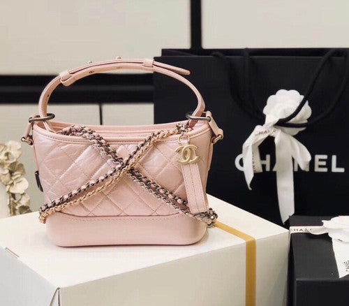 CHANEL'S Iridescent GABRIELLE Small Hobo Bag Pink