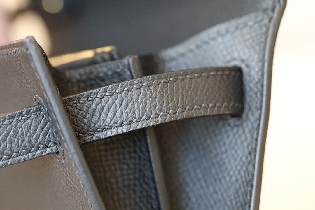 Hermes Kelly Wallet to Go Black EPSOM GHW