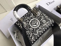 Christian Dior MINI LADY DIOR EMBROIDERED BAG Black