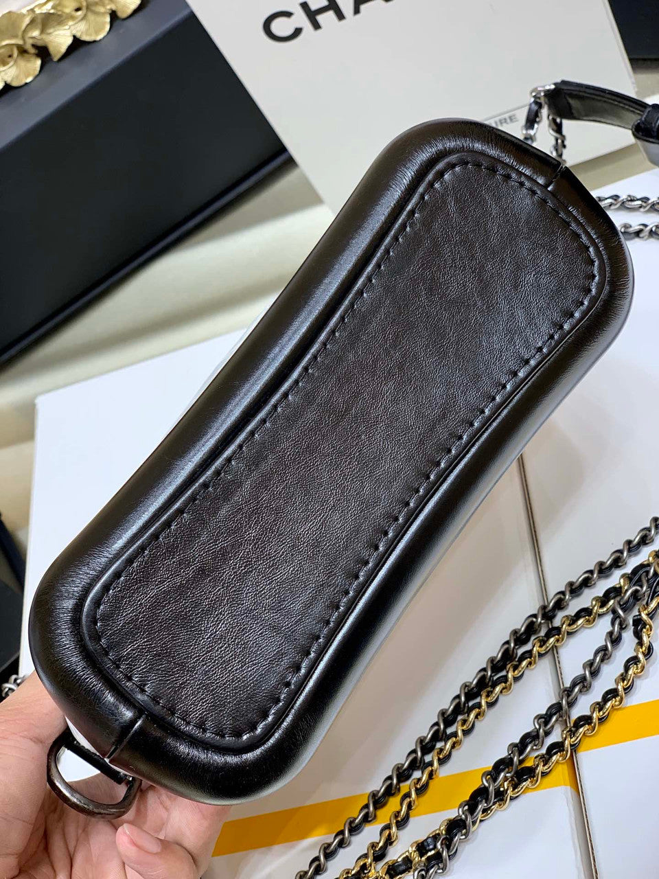 Chanel's Gabrielle Small Hobo Bag White/Black