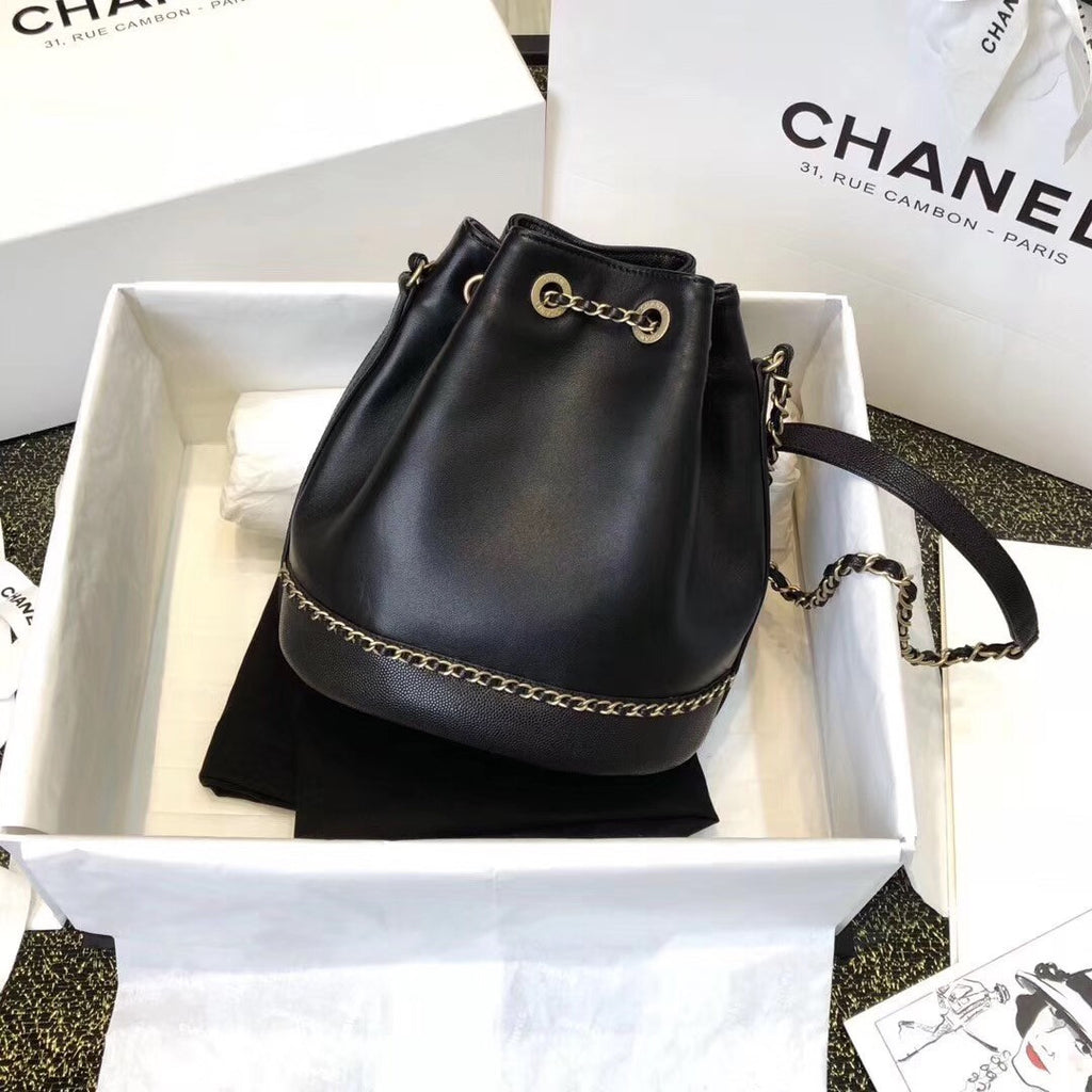 Chanel Drawstring Bag AS373 Black