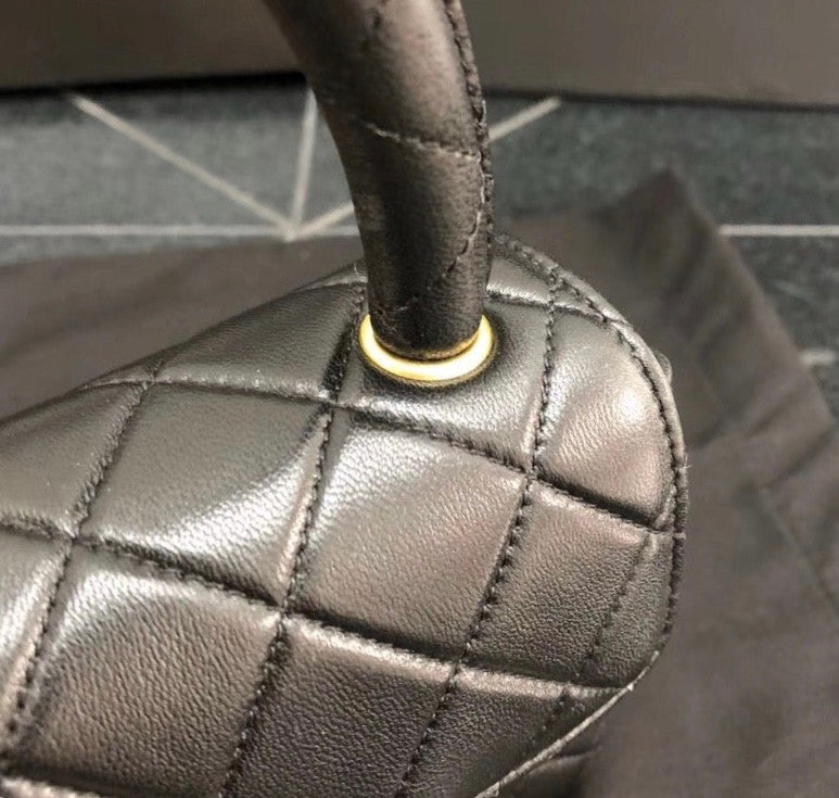 Chanel vintage duo flap bag Black