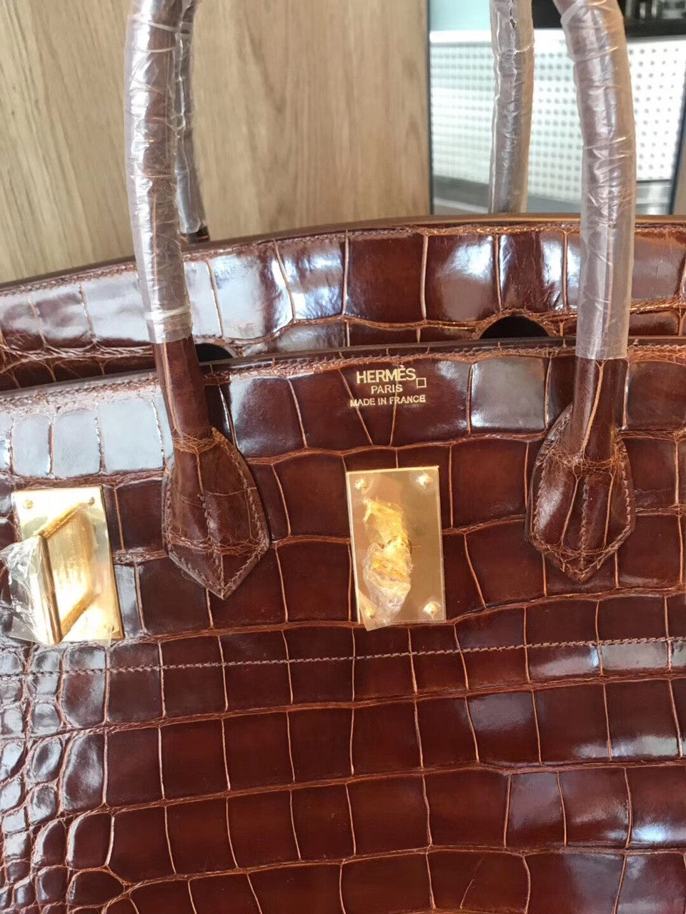 Hermes Birkin 50 HAC Alligator Gold Hardware