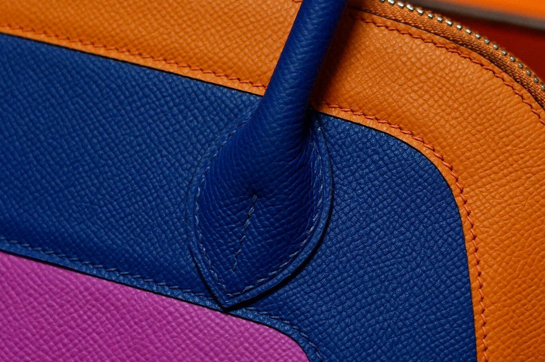 Hermès Bolide 1923-30 Rainbow "Sunset" Epsom Palladium Hardware