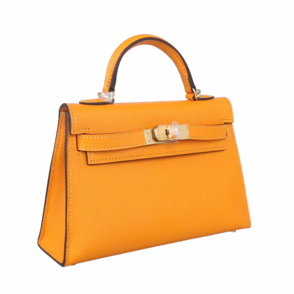 Hermes  9V Sun Yellow Mini Kelly II 20 Epsom  Gold Hardware