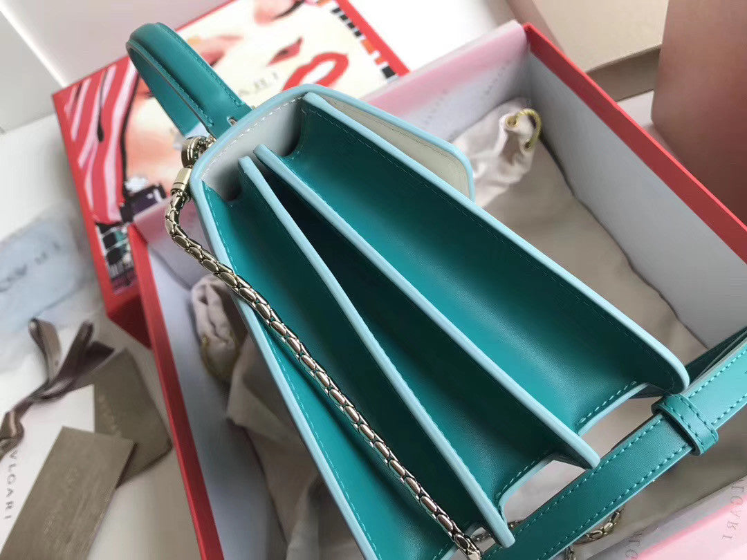 BVLGARI Limited Edition Serpenti Forever leather shoulder bag Green