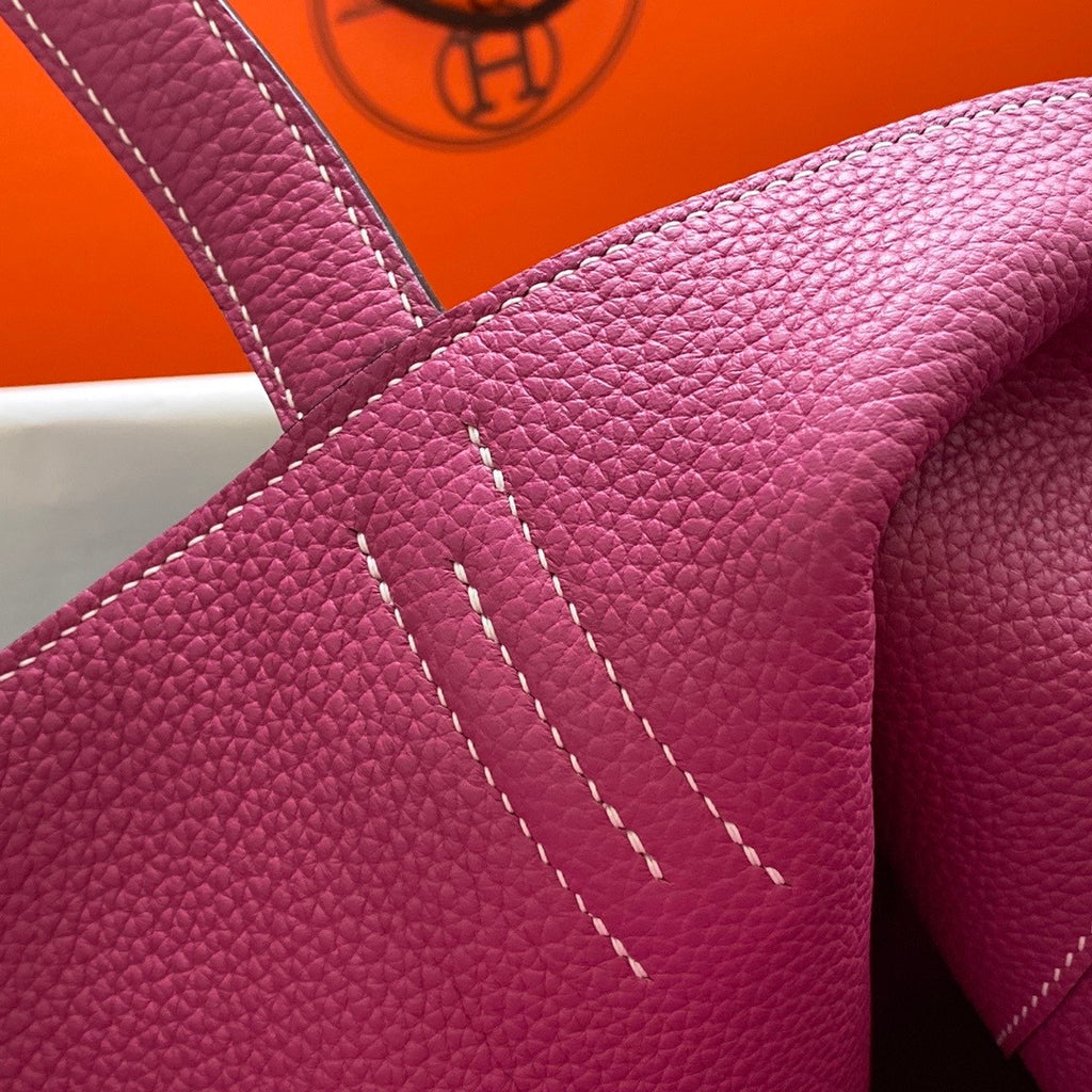 Hermes Double Sens Tote 30 Bleu Nuitl & Rose Pourpre