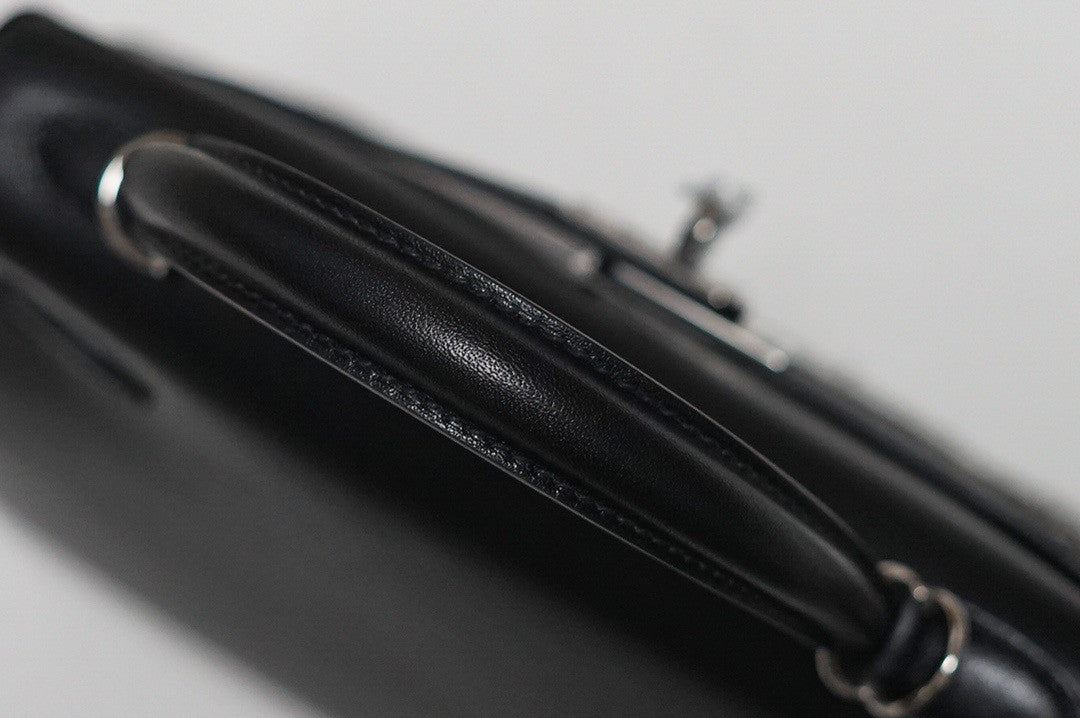 Hermes  FEATHER KELLY 25 Black Peacock feather & Box Leather with Palladium Hardware