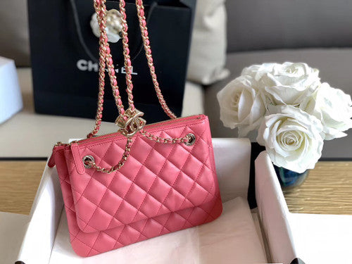 Chanel Clutch With Chain Pink