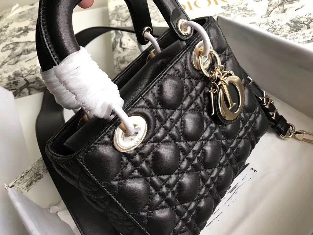 Christian Dior MY ABCDIOR LAMBSKIN BAG Black