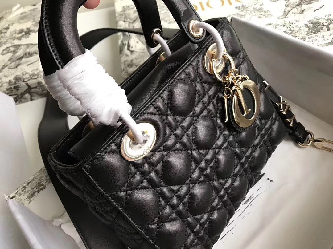 Christian Dior MY ABCDIOR LAMBSKIN BAG Black
