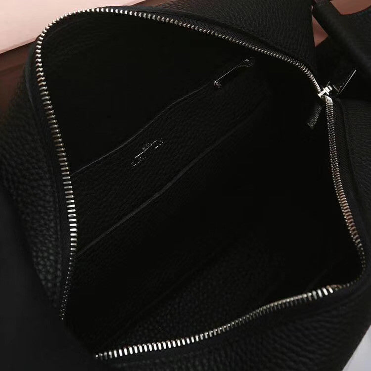 DELVAUX Cool Box Leather Satchel Black
