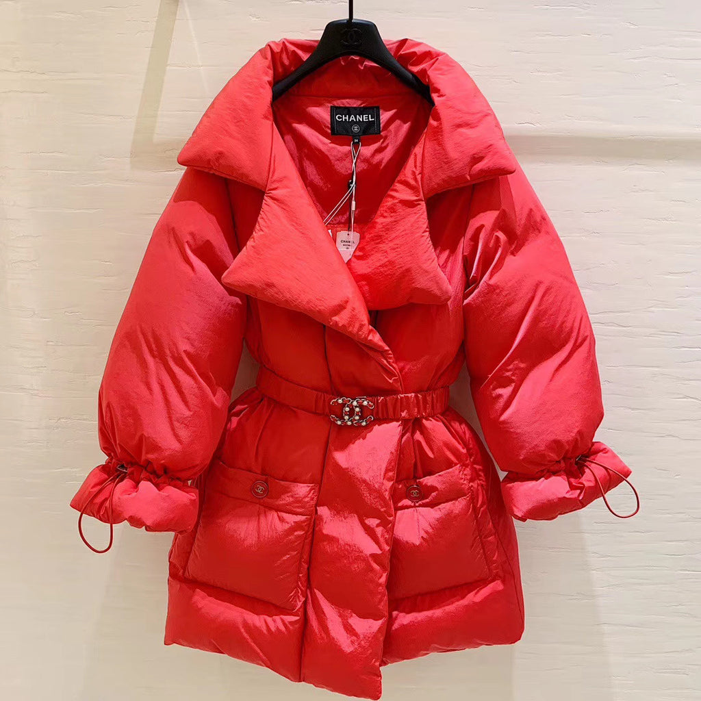 Chanel Coat & Belt Red