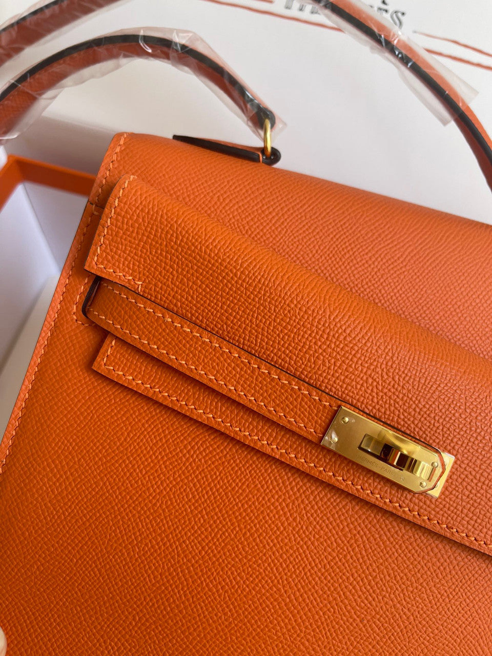 Hermes Kelly Sellier 20 en Desordre Orange