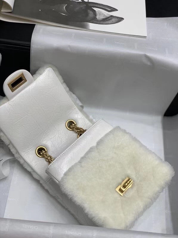 Chanel Mini 2.55 Handbag White