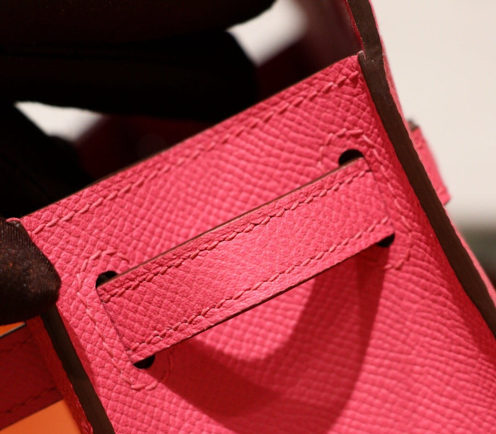 Hermès  8W Rose Azalee Mini Kelly Pochette Epsom leather Gold hardware