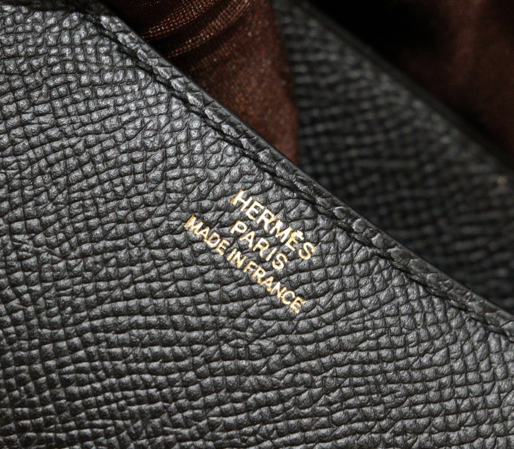 Hermes Black Constance Epsom leather 18cm Gold Hardware