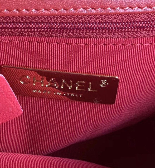 Chanel Flap Bag With Top Handle AS0970 Red
