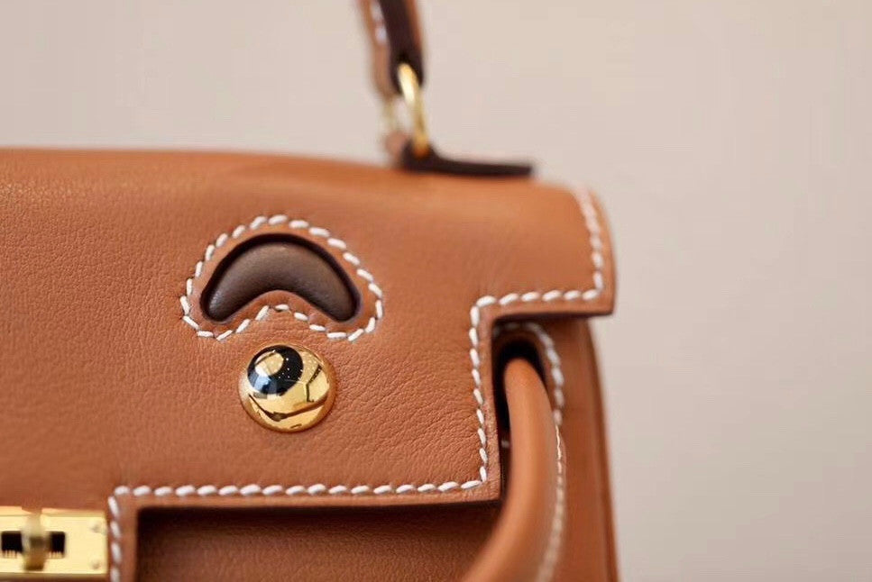Hermes Quelle Idole Kelly Doll Bag Gold Swift Gold Hardware