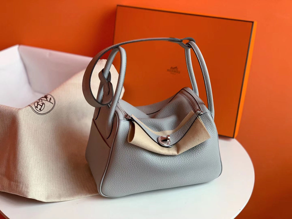 Hermes 8U Bleu Glacier  Lindy 26 Togo Palladium Hardware