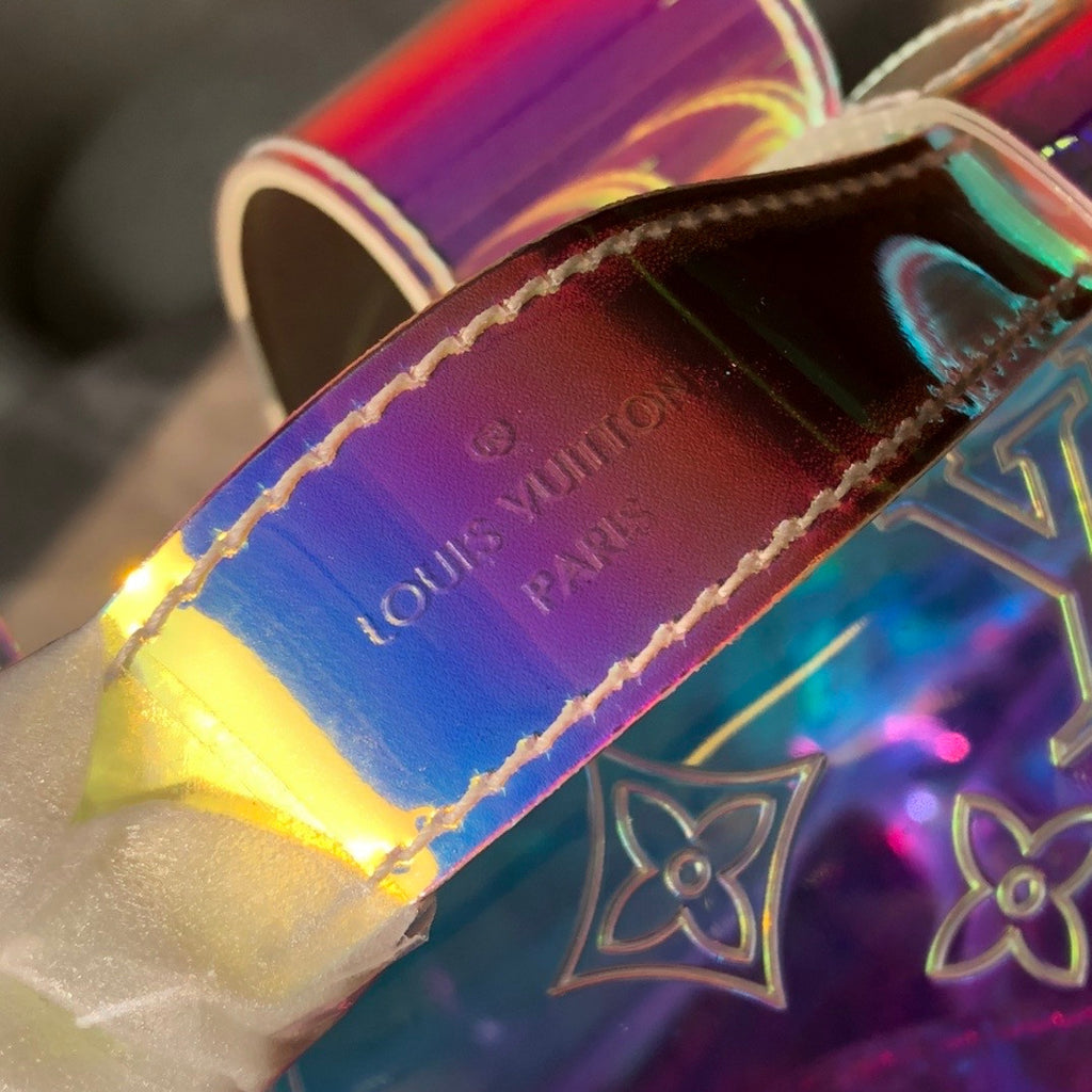 Louis Vuitton Christopher GM Prism Iridescent Monogram PVC Logo Backpack Bag