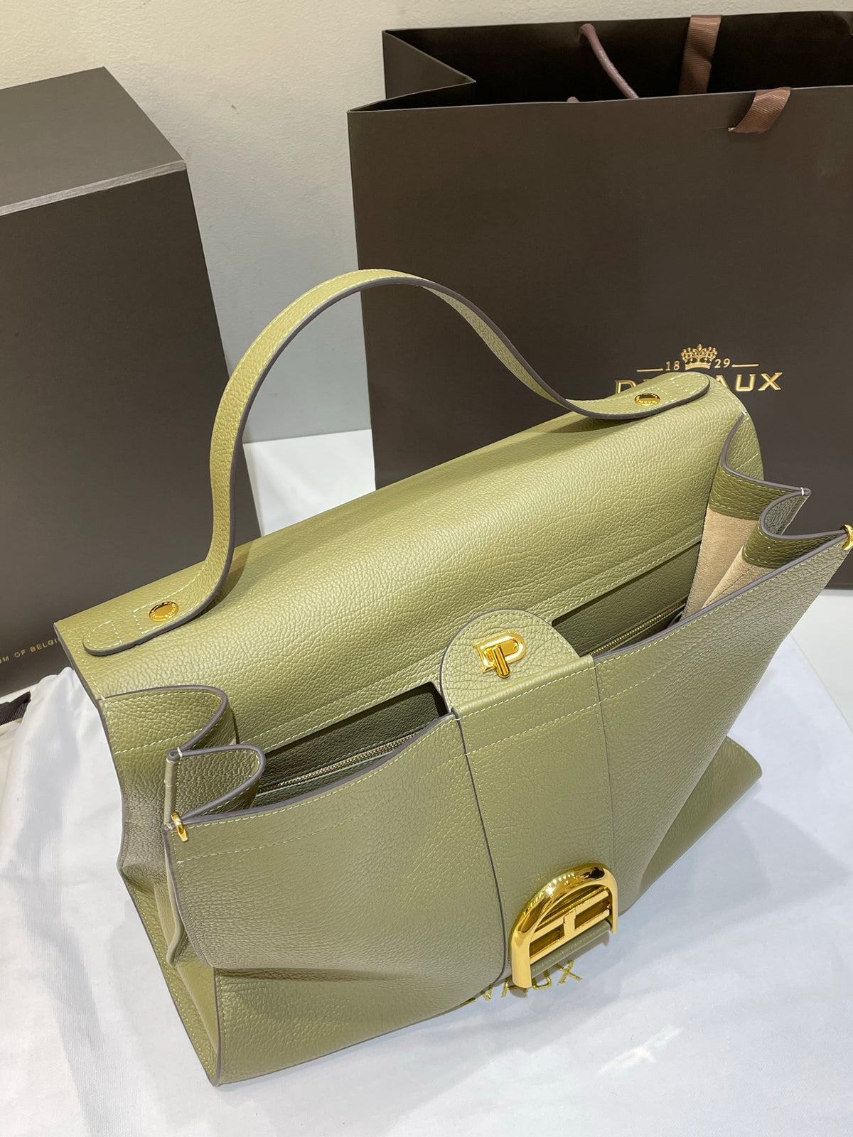 Delvaux Brillant Tempo Large Green
