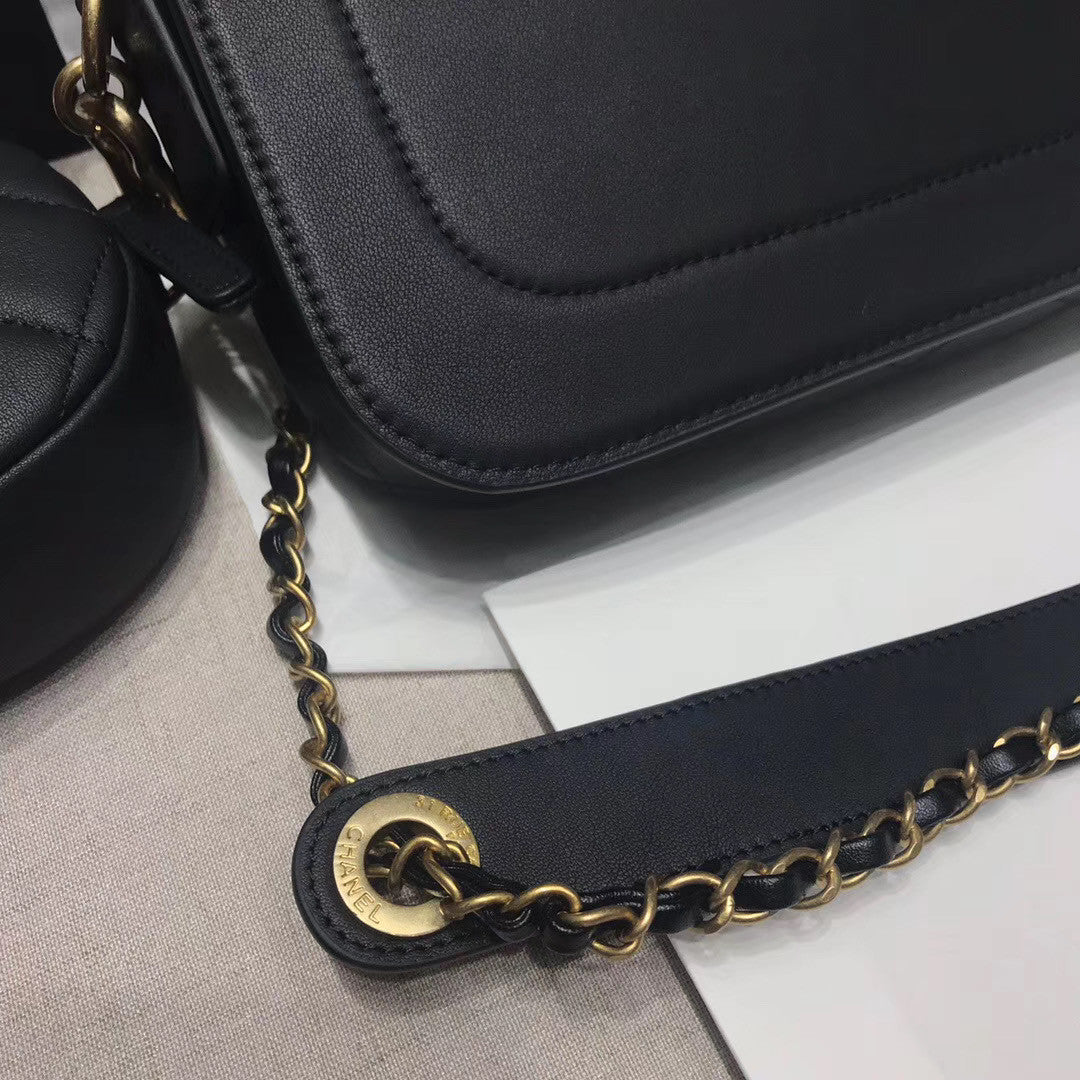 CHANEL Flap Bag & Coin Purse Black