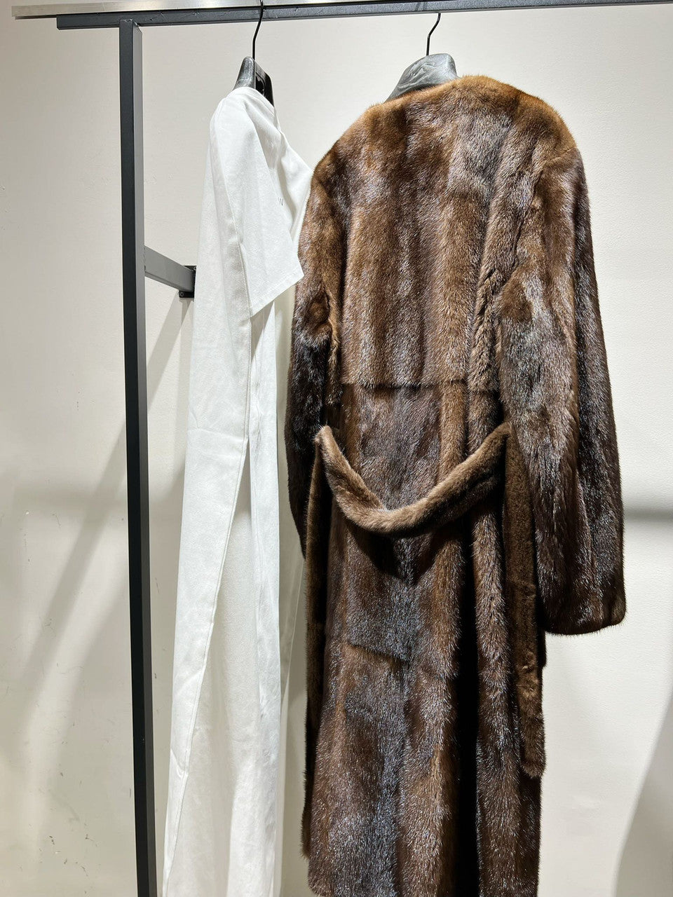 The Row Maxi Tanilo Mink belt coat Neutral