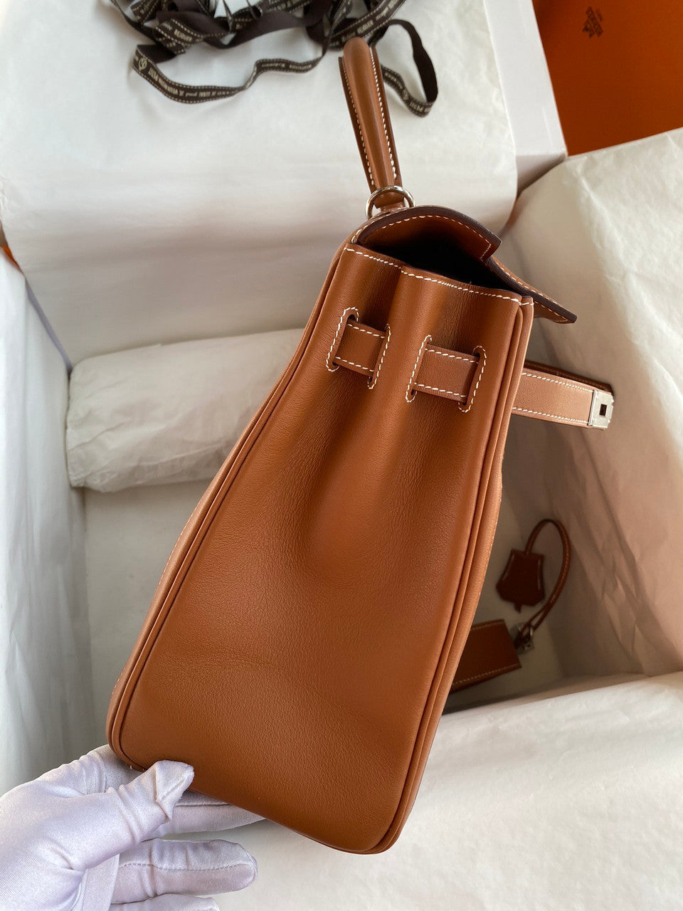 Hermes  Kelly Lakis 32 Gold with Palladium Hardware
