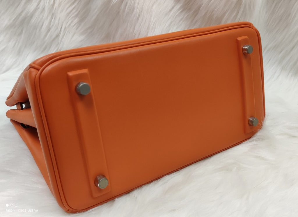 Hermes Shadow Birkin 25 Bag Orange Evercalf Limited Edition