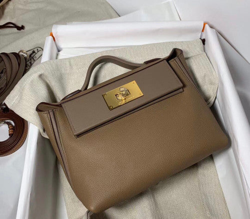 Hermès Mini 24/24 – 21 Bag D0 Beige de weimar  Evercolor/Swift leather