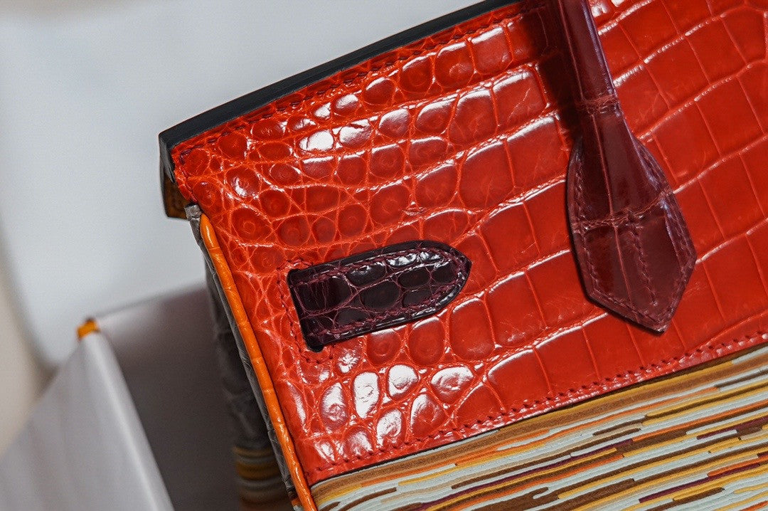 Hermes Niloticus Crocodile  Vibrato Leather BIRKIN 25CM Multiple color I I
