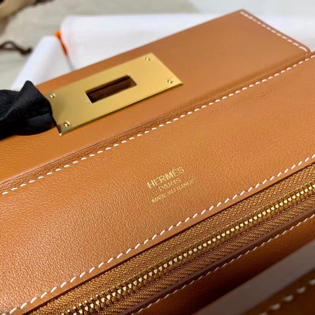Hermès Mini 24/24 – 21 Bag Gold Evercolor/Swift leather