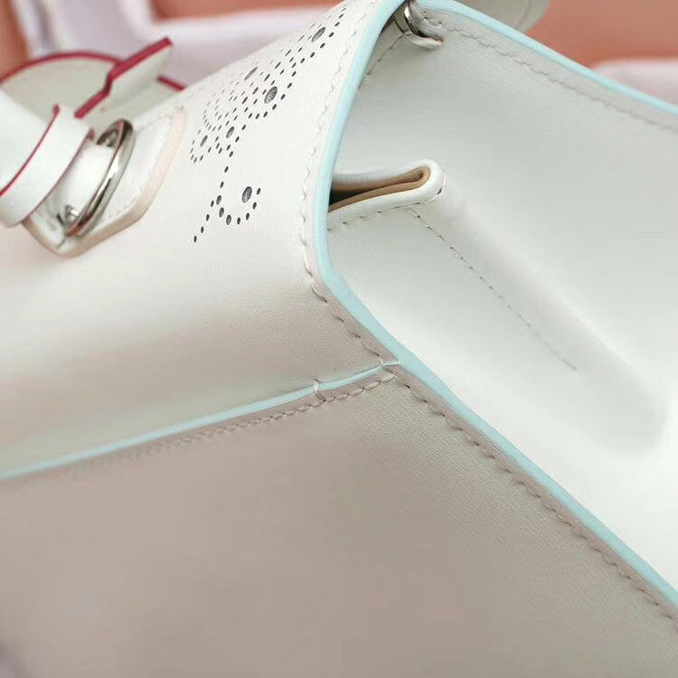 Delvaux Le Brilliant East/West mini Cashmere bag White