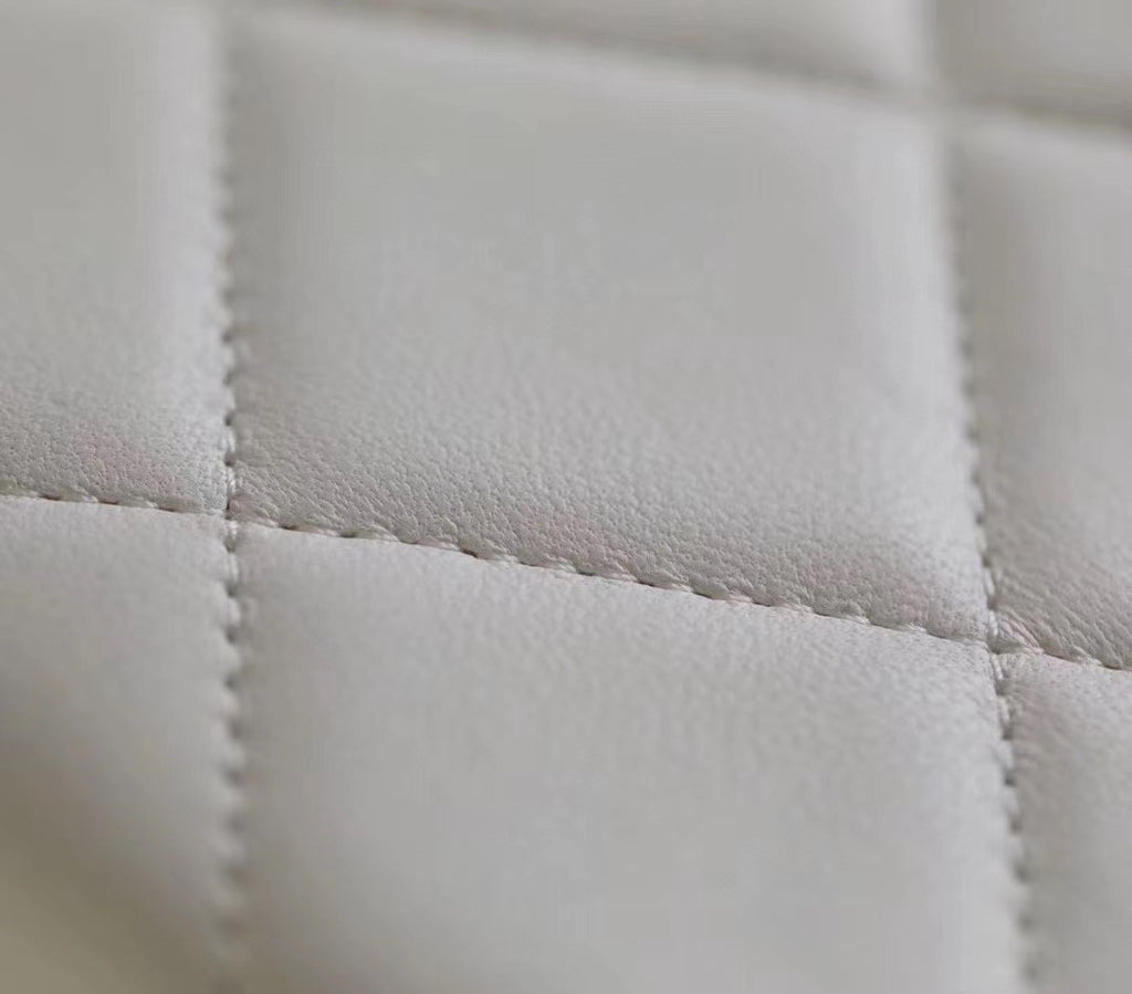 Chanel Lambskin White Clutch