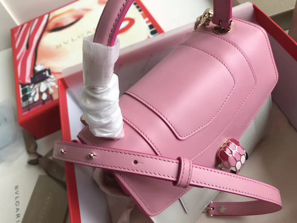 BVLGARI Limited Edition Serpenti Forever leather shoulder bag Pink