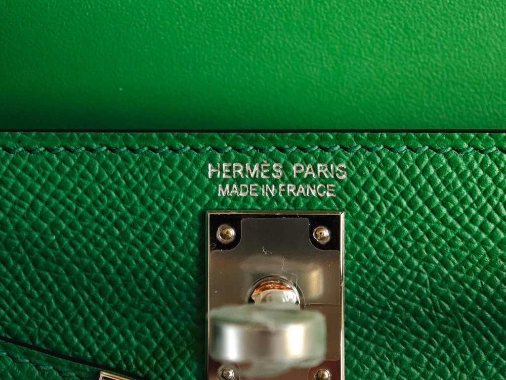 Hermès Mini Kelly II 20 – Green Epsom Leather (Palladium Hardware)