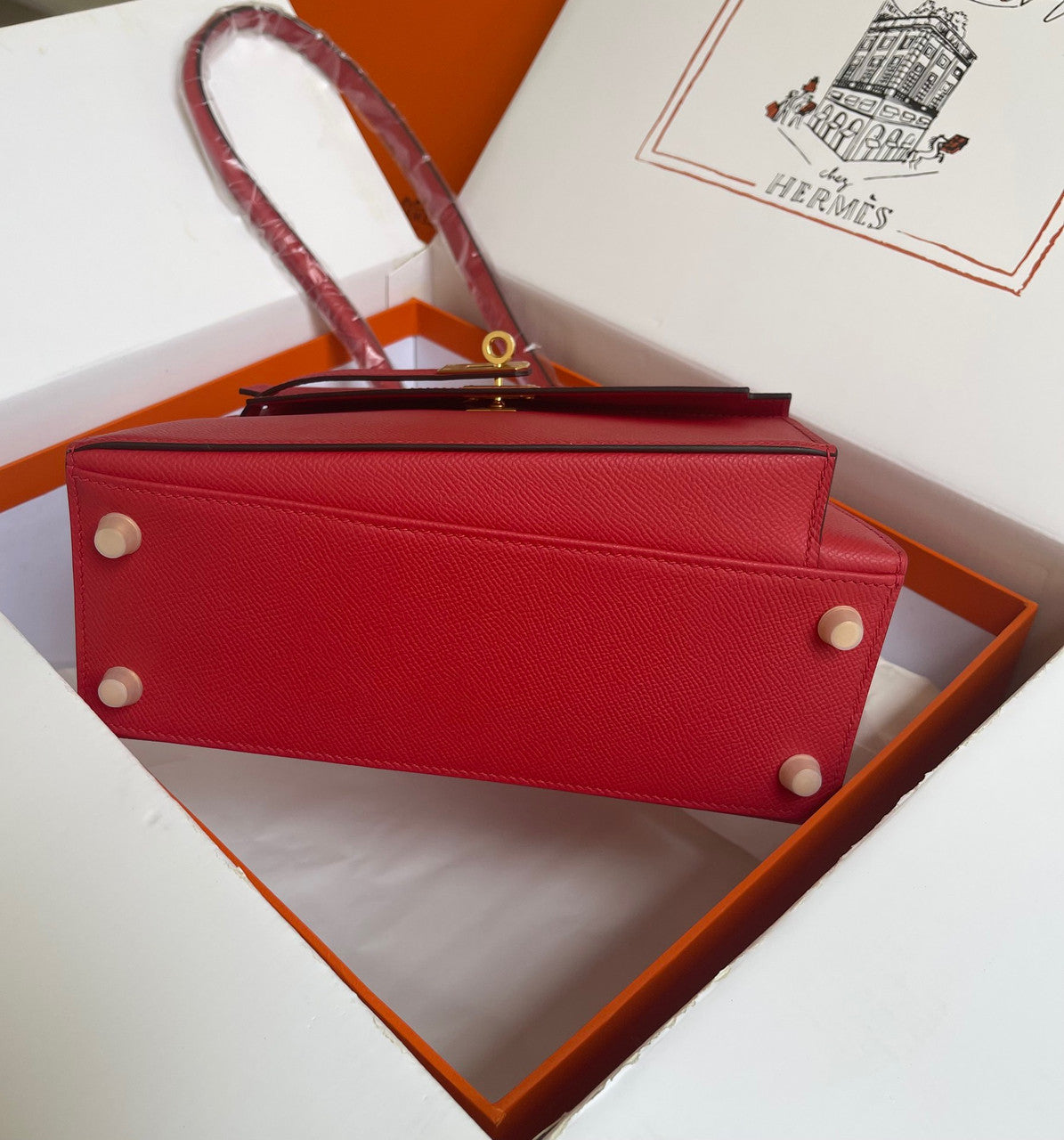 Hermes Kelly Sellier 20 en Desordre Red